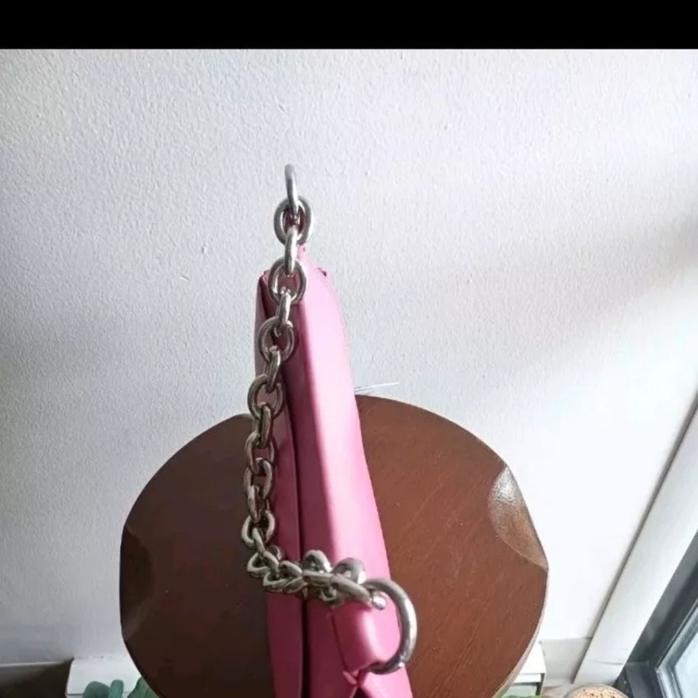 Behno Tilda Nappa Saddle Baguette Pink NWT - Picture 9 of 10